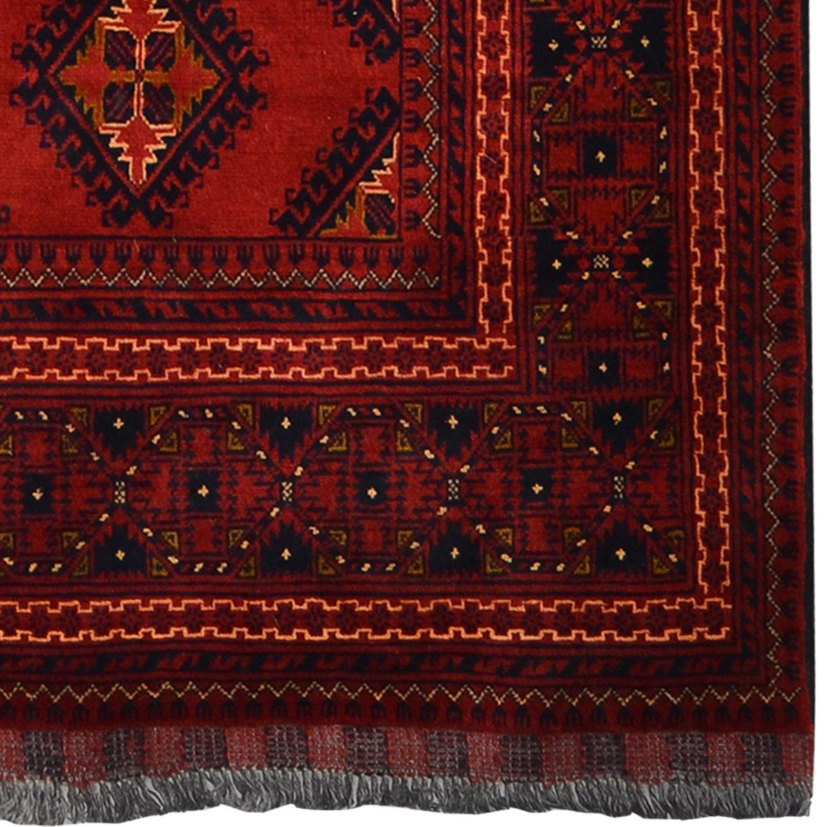 Fine Hand-knotted 100% Wool Tribal Vintage Turkmen Runner 92cm x 300cm