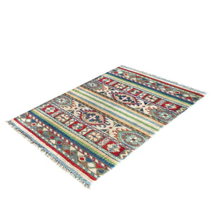 Hand-knotted Small Wool Rug 58cm x 90cm
