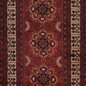 Super Fine Hand-knotted Wool Tribal Turkmen Vintage Runner 86cm x 296cm