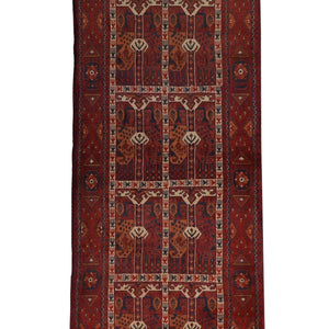 Handmade 100% Wool Vintage Turkmen Hallway Runner 78cm x 346cm