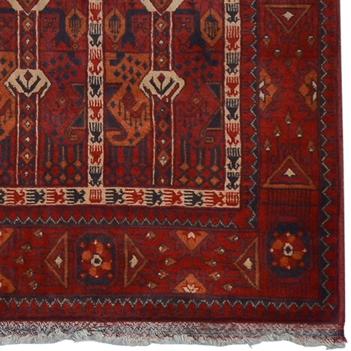 Handmade 100% Wool Vintage Turkmen Hallway Runner 78cm x 346cm