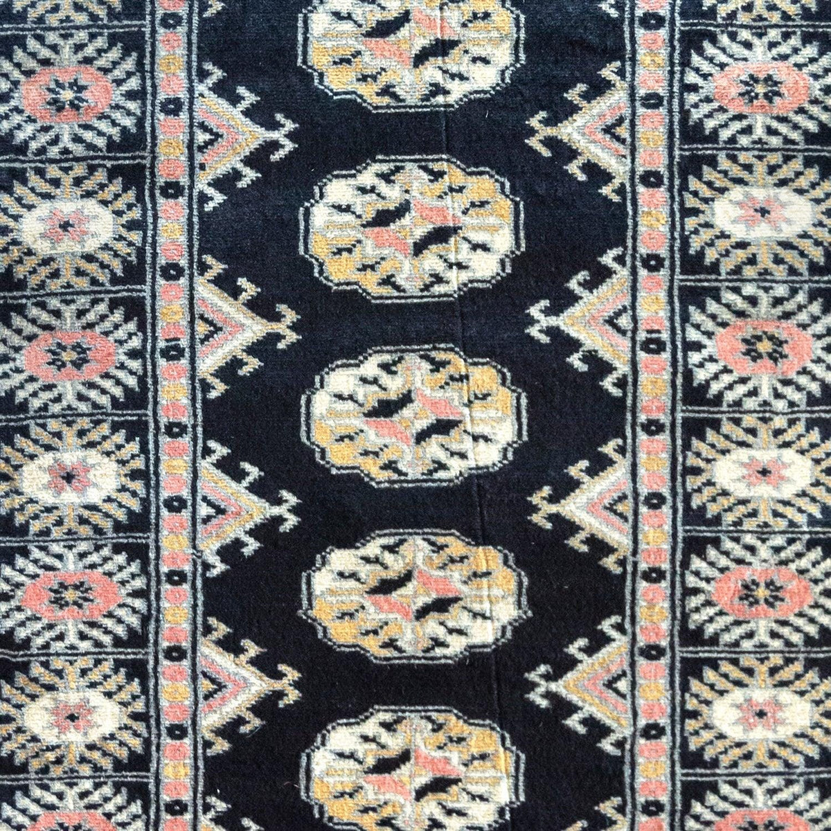 Traditional Bokhara Black Small Rug 65cm x 96cm