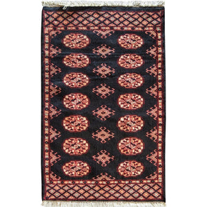 Traditional Hand-knotted Wool Bokhara Small Rug 66cm x 88cm
