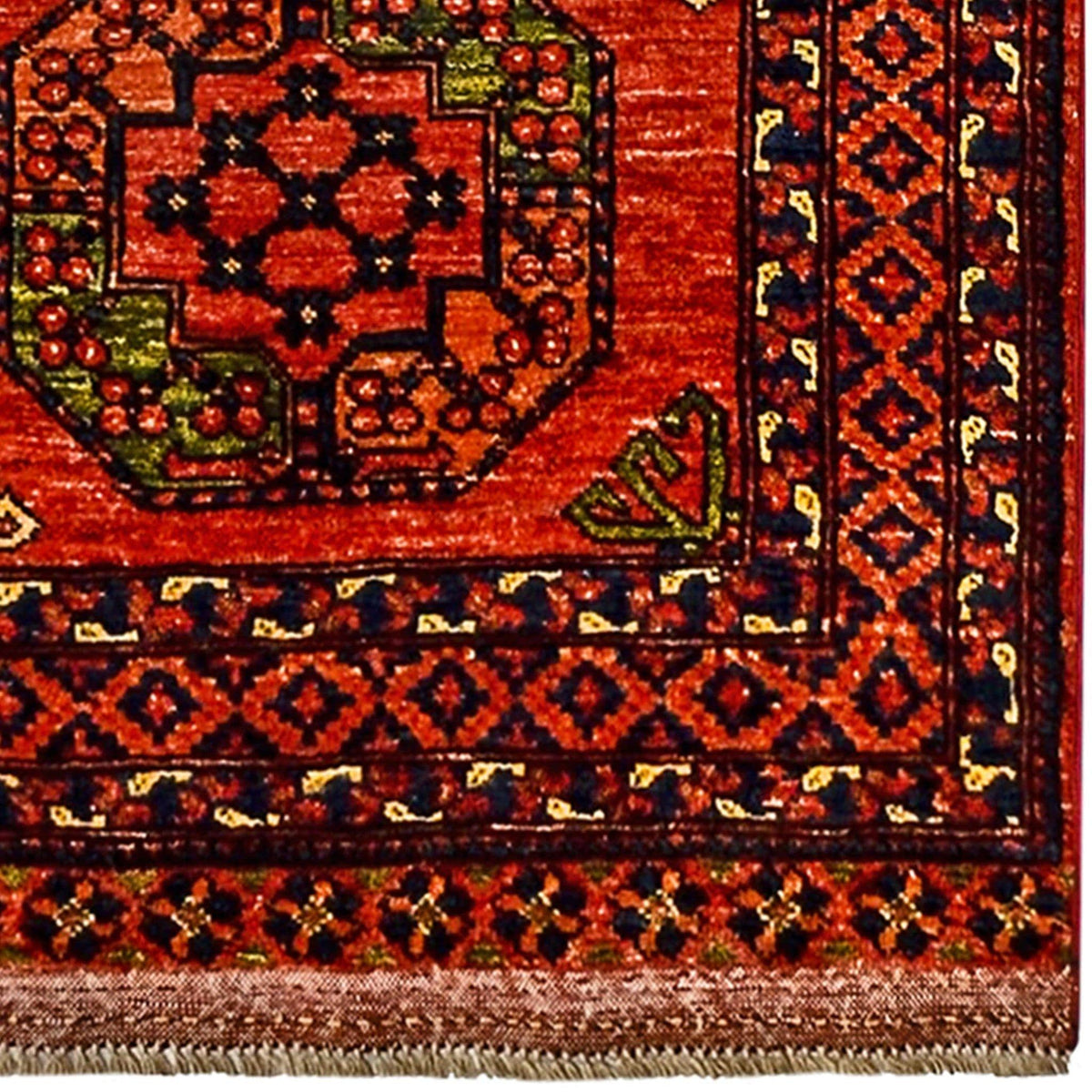 Fine Hand-knotted Turkmen Wool Runner 85cm x 295cm