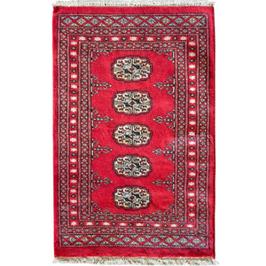 Hand-knotted Wool Small Rug 62cm x 94cm