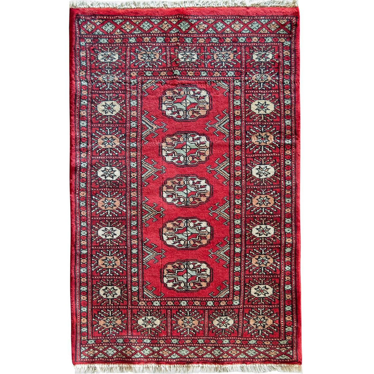 Traditional Bokhara Red Small Rug 66cm x 95cm