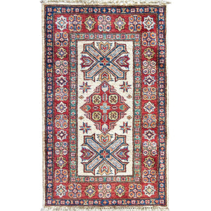 Fine Hand-knotted Wool Traditional Small Rug 65cm x 97cm