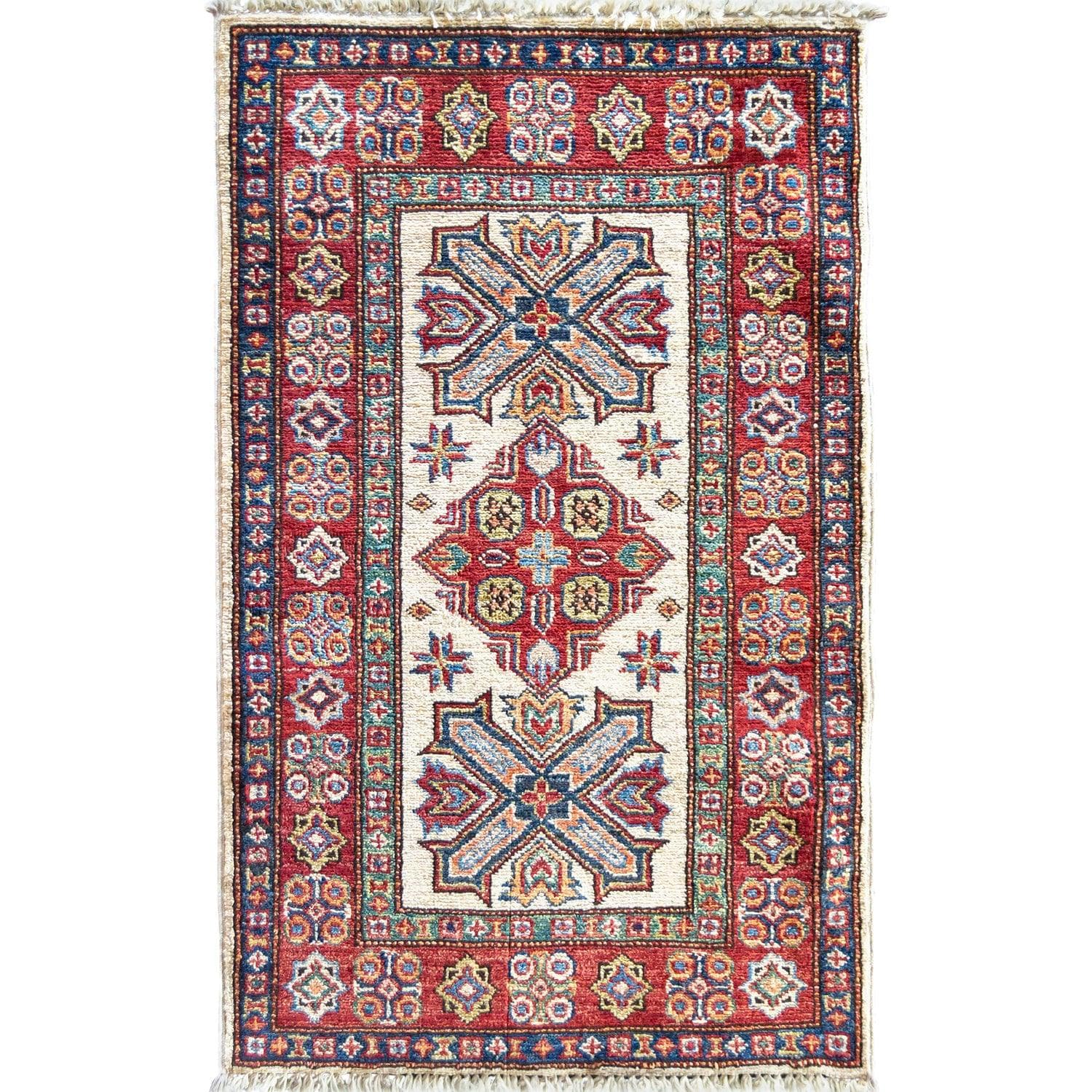 Fine Hand-knotted Traditional Tribal Small Rug 60cm x 90cm