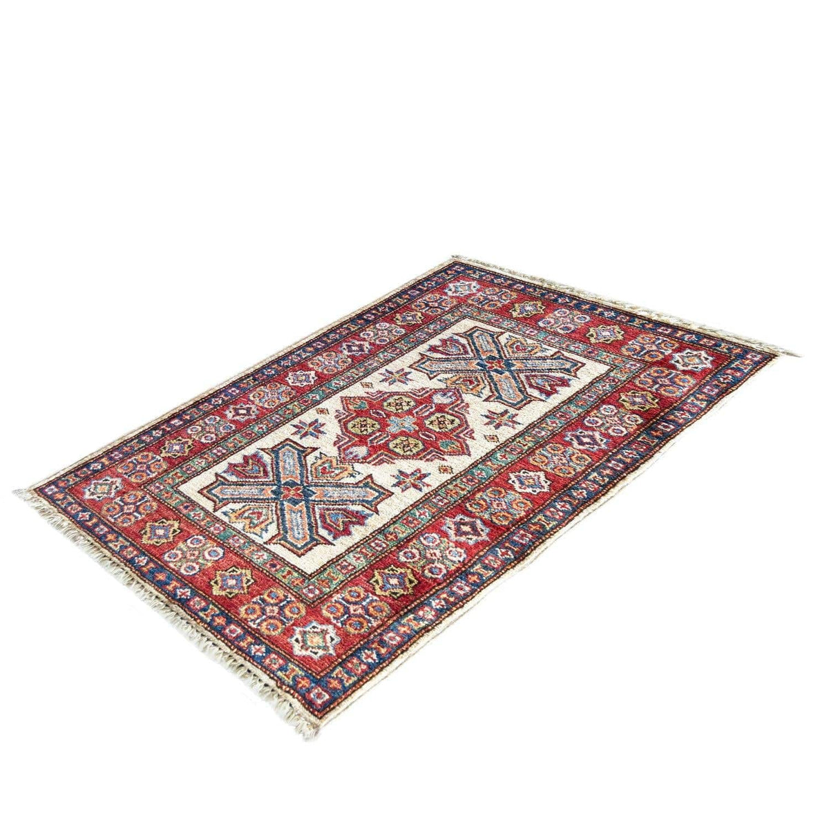 Fine Hand-knotted Wool Traditional Small Rug 65cm x 97cm