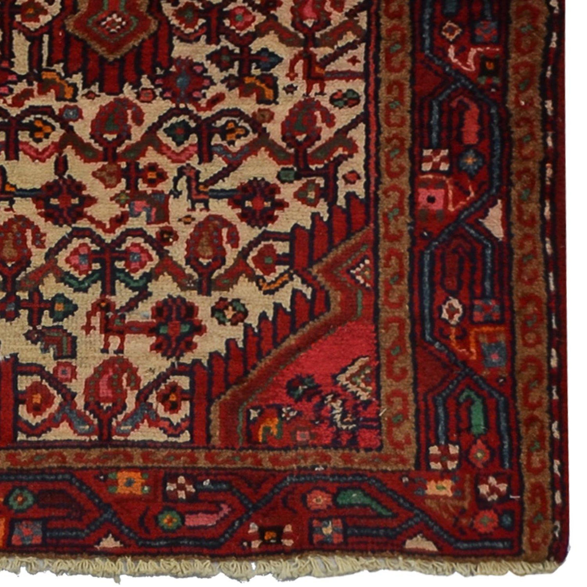 Hand-knotted Wool Hamadan Persian Vintage Hallway Runner 78cm x 288cm