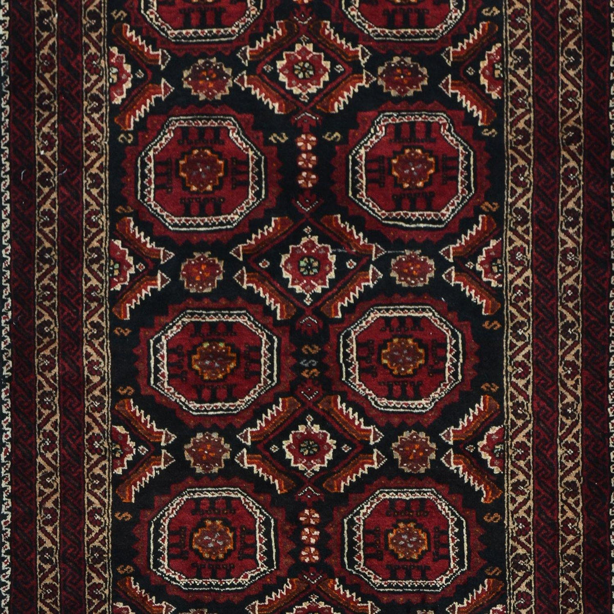 Fine Hand-knotted Wool Baluchi Persian Rug 98cm x 192cm