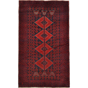 Fine Hand-knotted Baluchi Persian Rug 97cm x 166cm