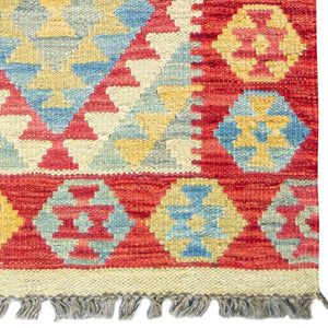 Hand-woven 100% Wool Kilim Hallway Runner 60cm x 178cm