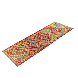 100% Wool Hand-woven patterns carpets Kilim Runner 62cm x 189cm