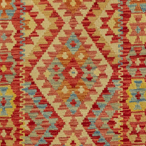 Multi - Coloured Wool Kilim Runner 70cm x 214cm