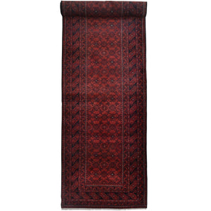 Fine Hand-knotted 100% Wool Tribal Turkmen Hallway Runner 86cm x 383cm