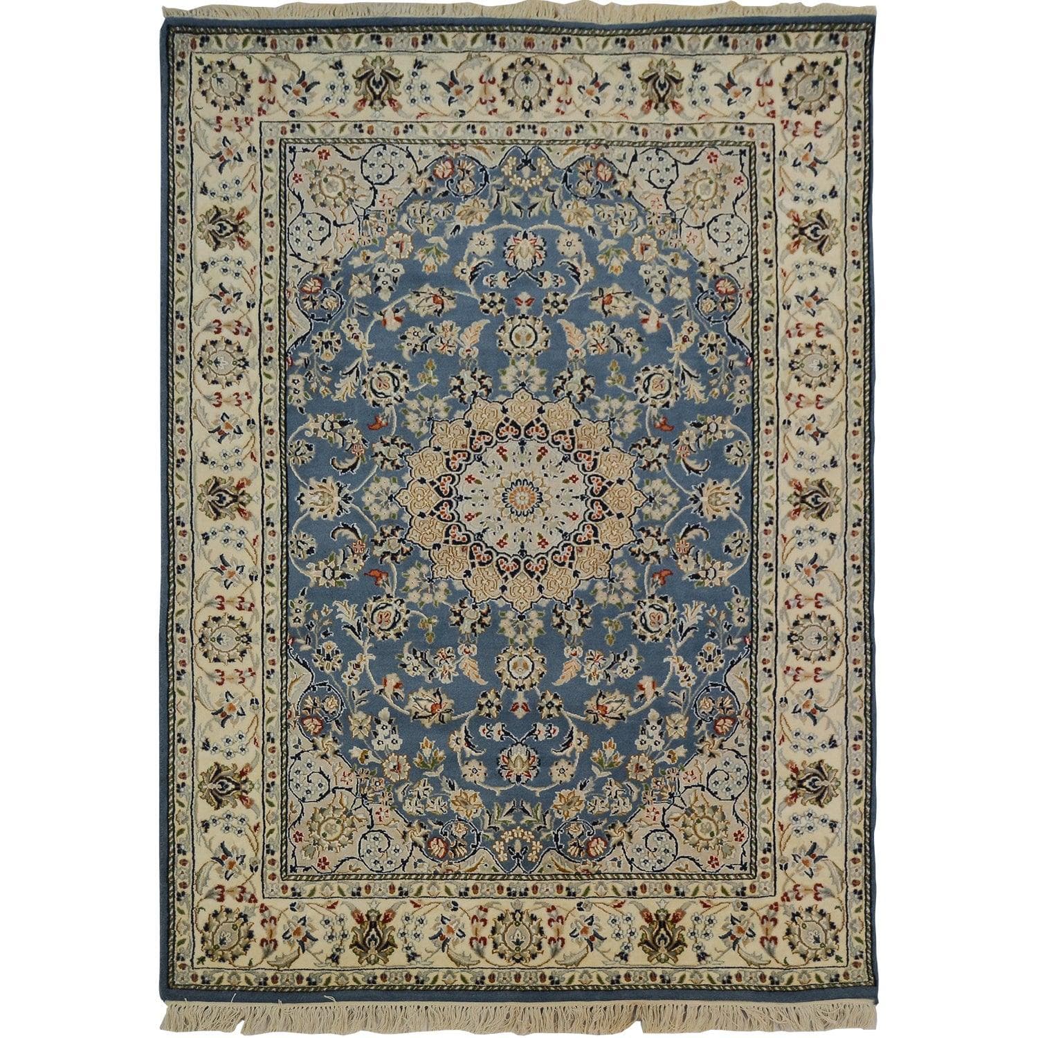 Fine Hand-knotted Wool Nain Rug 195cm 301cm