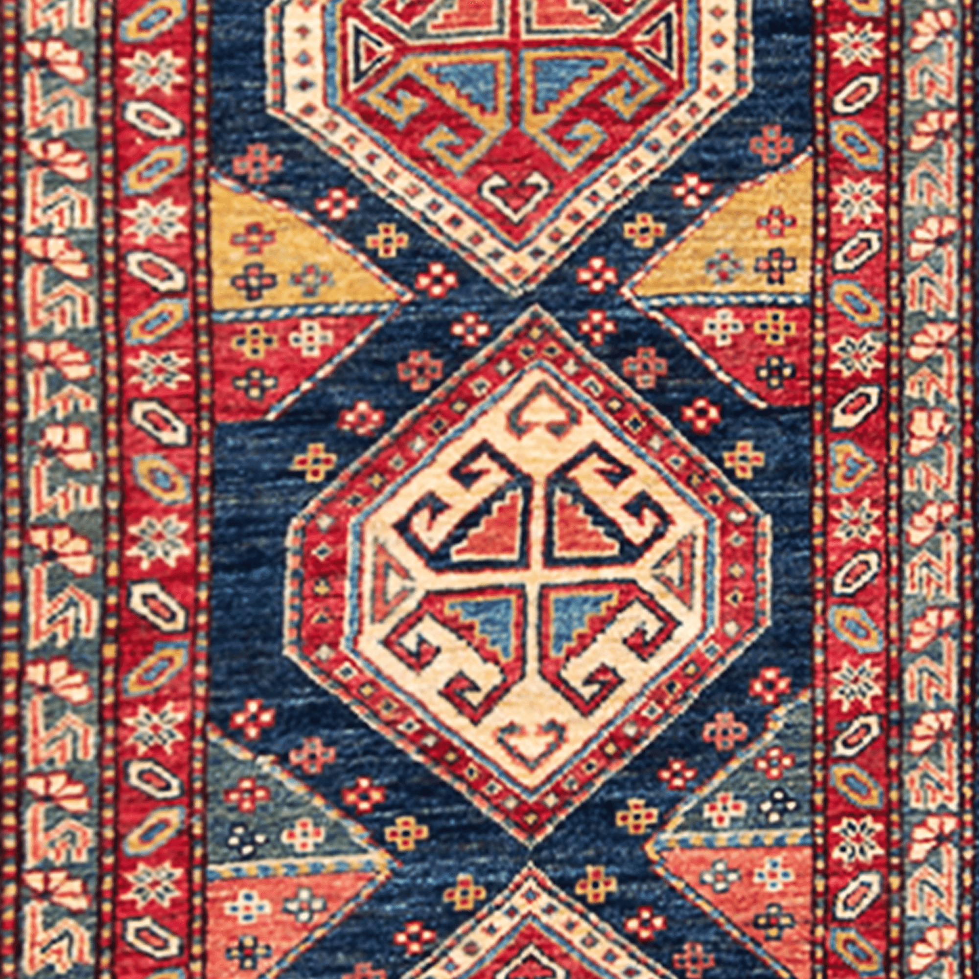 Fine Hand-knotted Wool Tribal Hallway Runner 72cm x 310cm