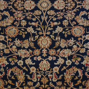 Fine Hand-knotted Wool & Silk Nain Rug 142cm x 203cm