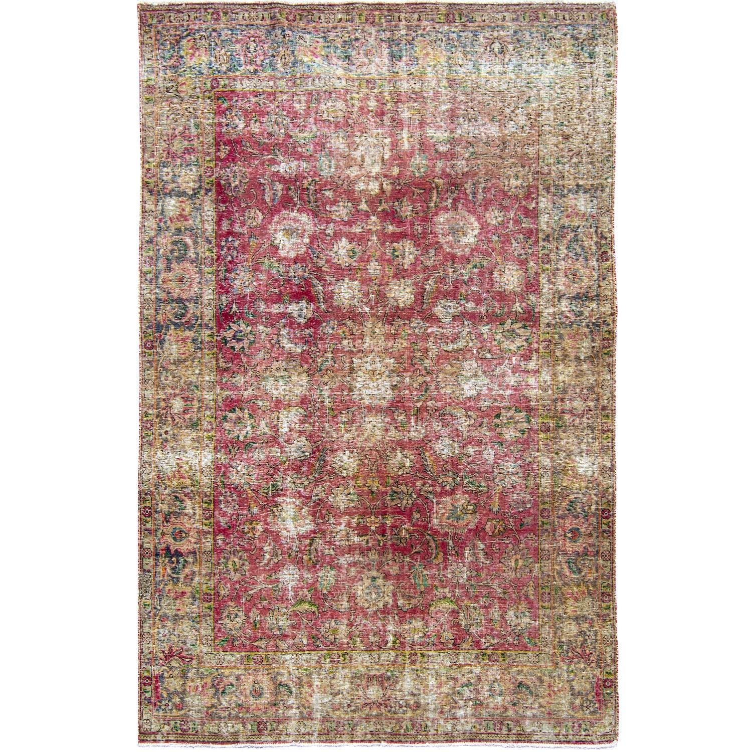 Hand-knotted Wool Persian Vintage Rug 194cm x 290cm