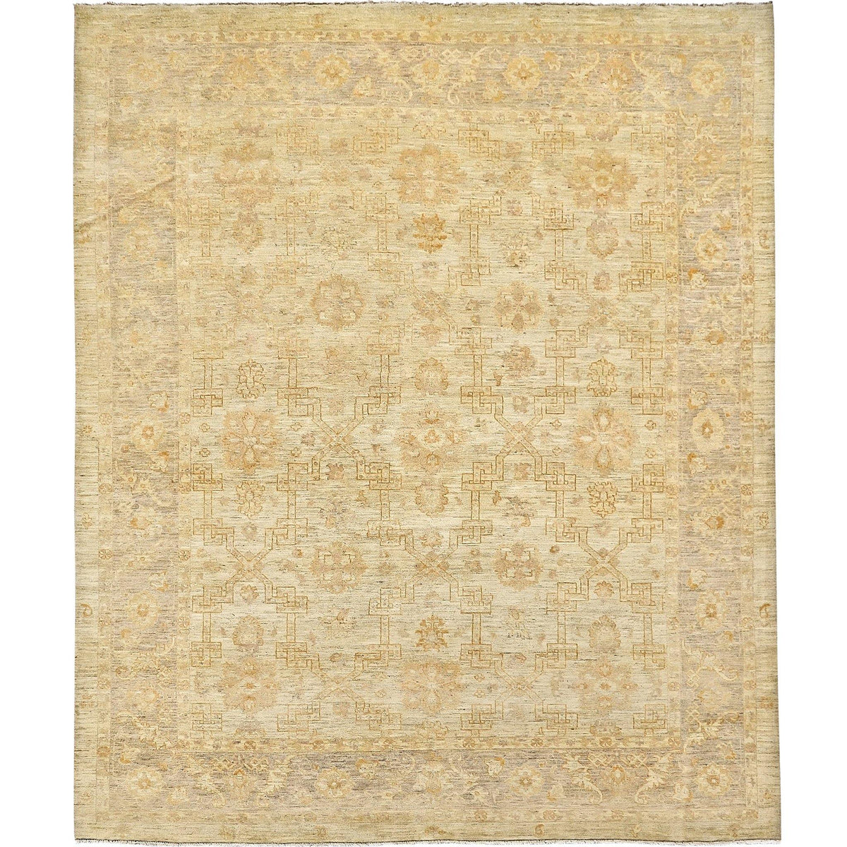 Fine Hand-knotted Vintage Wool Rug 248cm x 306cm