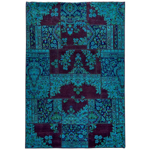 Hand-knotted Wool Patchwork Rug 169cm x 260cm