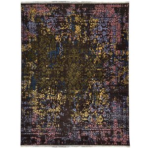 Contemporary Fine Hand-knotted Wool & Bamboo Silk Rug 158cm x 222cm