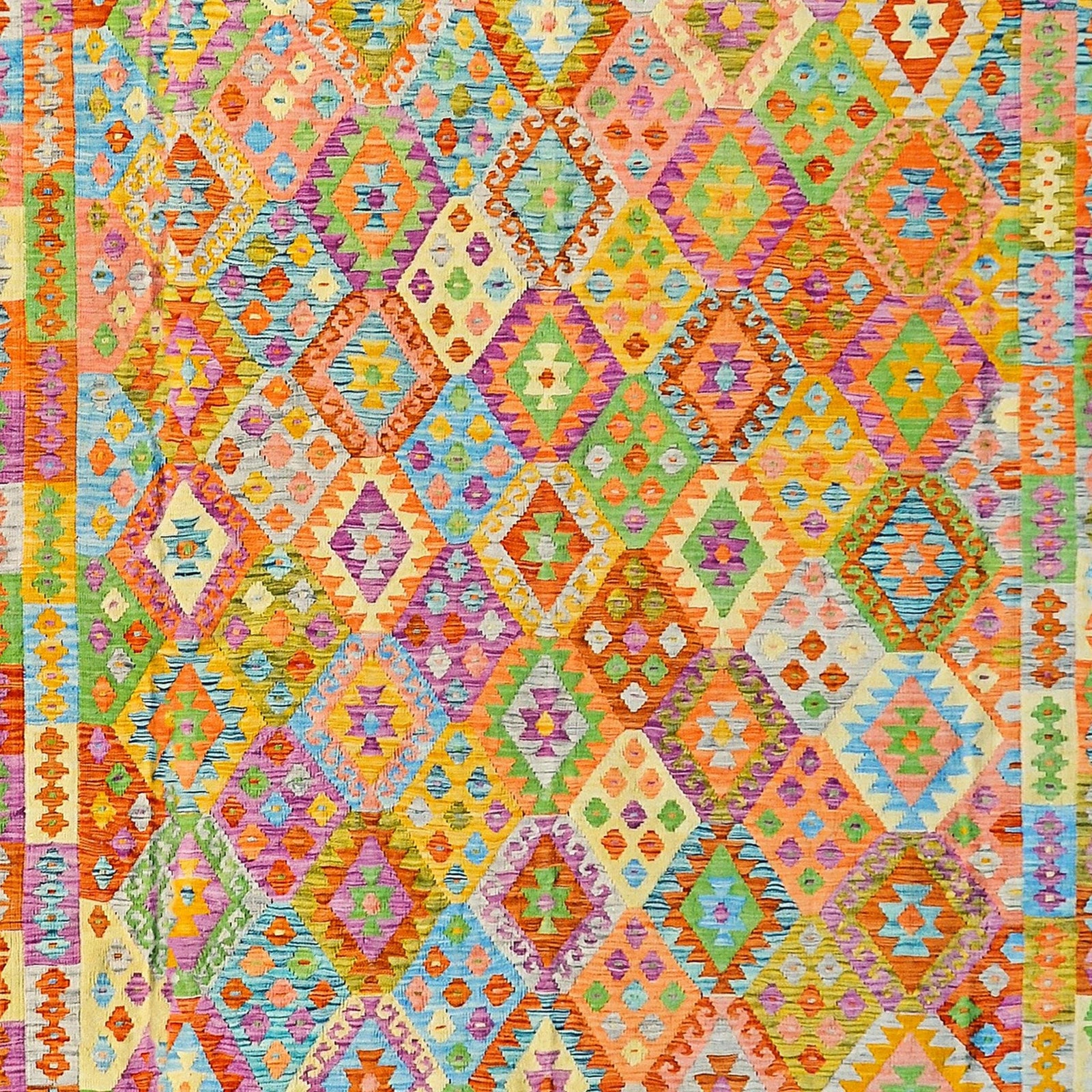 Extra Large Hand-woven Wool Chobi Kilim Rug 309cm x 395cm