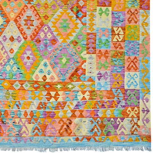Extra Large Hand-woven Wool Chobi Kilim Rug 309cm x 395cm