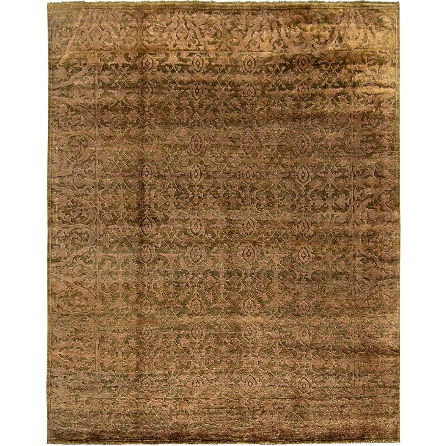 Fine Hand-knotted NZ Wool & Silk Rug 239cm x 298cm