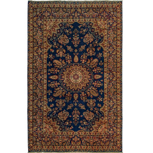 Super Fine Hand-knotted Persian Blue Saruk Rug 179cm x 271cm