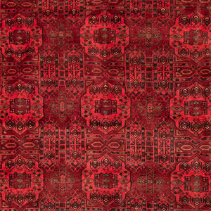 Fine Hand-knotted Wool Tribal Turkmen Rug 208cm x283cm