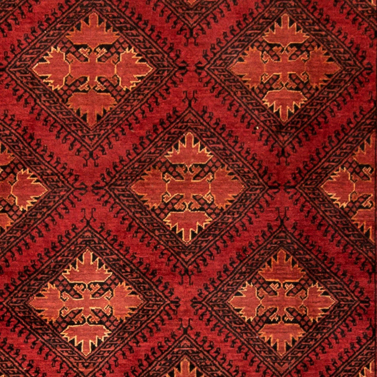 Fine Hand-knotted Hand Spun Wool Turkmen Rug 205cm x 291cm