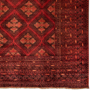 Fine Hand-knotted Hand Spun Wool Turkmen Rug 205cm x 291cm