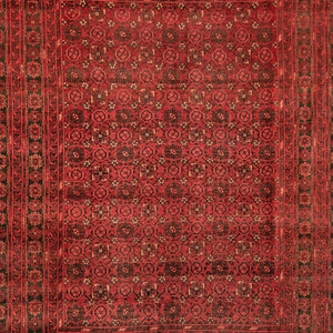 Hand-knotted Wool Afghan Turkmen Rug 204cm x 280cm