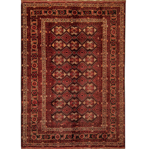 Fine Hand-knotted Tribal Turkmen Wool Rug 202cm x 285cm