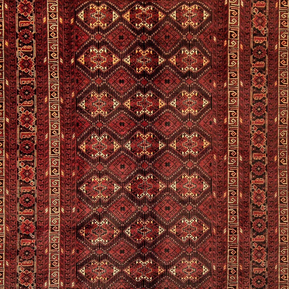 Fine Hand-knotted Tribal Turkmen Wool Rug 202cm x 285cm