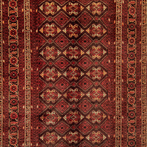 Fine Hand-knotted Tribal Turkmen Wool Rug 202cm x 285cm
