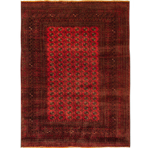 Fine Hand-knotted 100% Wool Vintage Turkmen Rug 192cm x 256cm