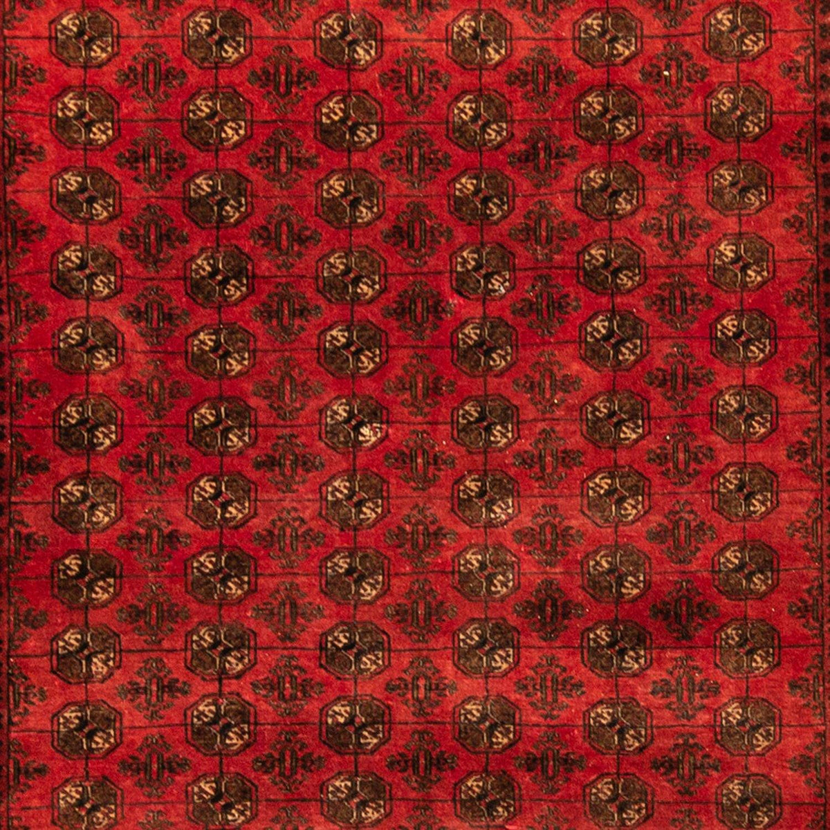 Fine Hand-knotted 100% Wool Vintage Turkmen Rug 192cm x 256cm