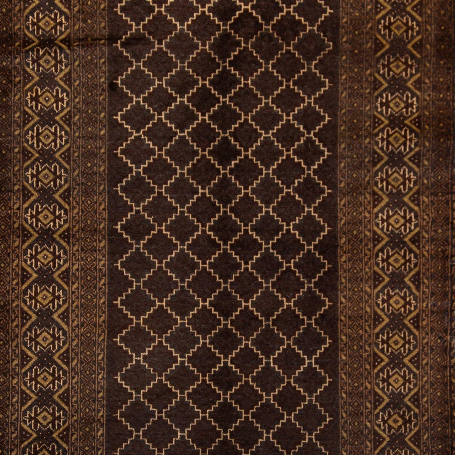 Fine Hand-knotted Wool Brown Baluchi Rug 118cm x 184cm