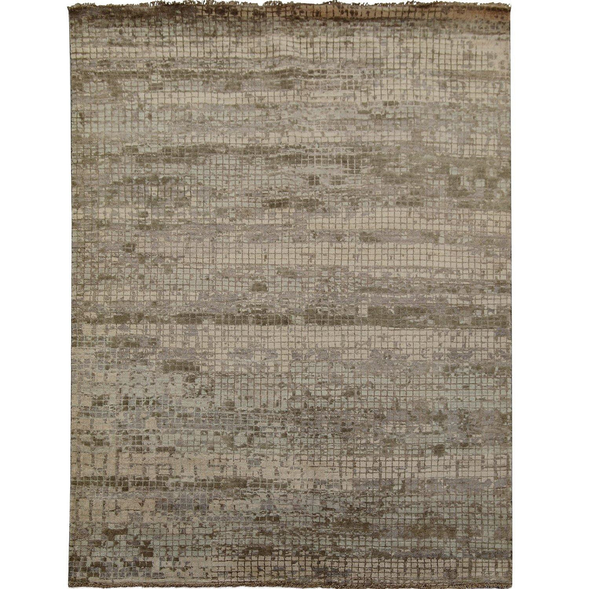 Contemporary Fine Hand-knotted NZ Wool &amp; Bamboo Silk Rug 155cm x 215cm