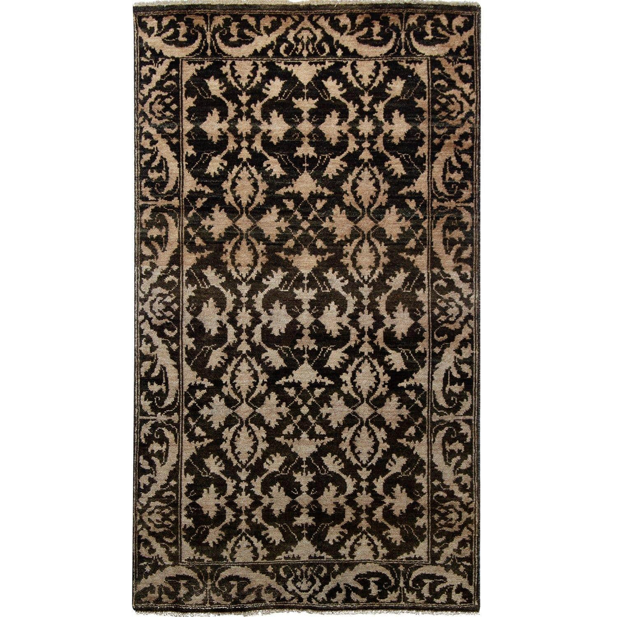 Fine Contemporary NZ Wool &amp; Silk Hand-knotted Small Rug 92cm x 152cm