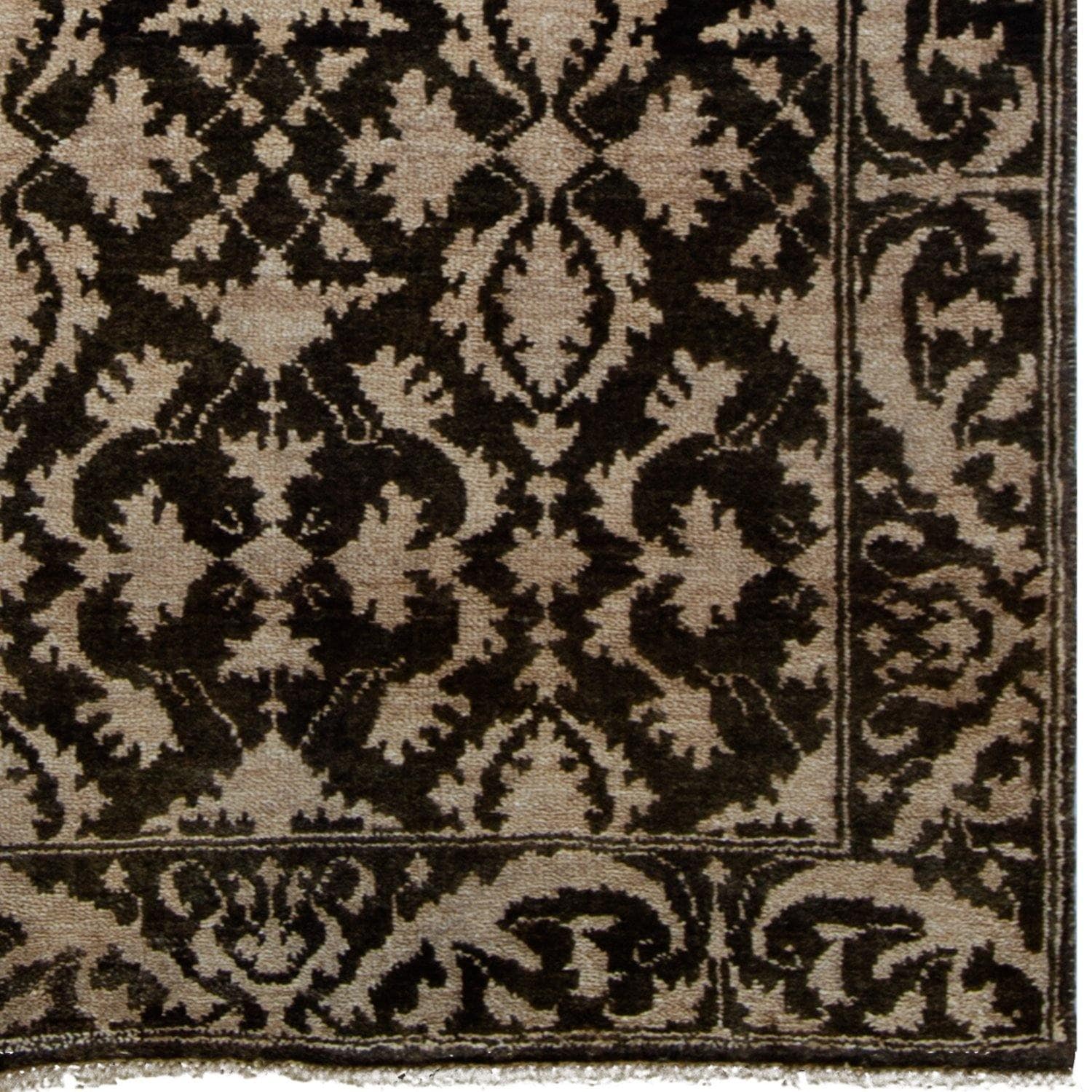Fine Contemporary NZ Wool & Silk Hand-knotted Small Rug 92cm x 152cm