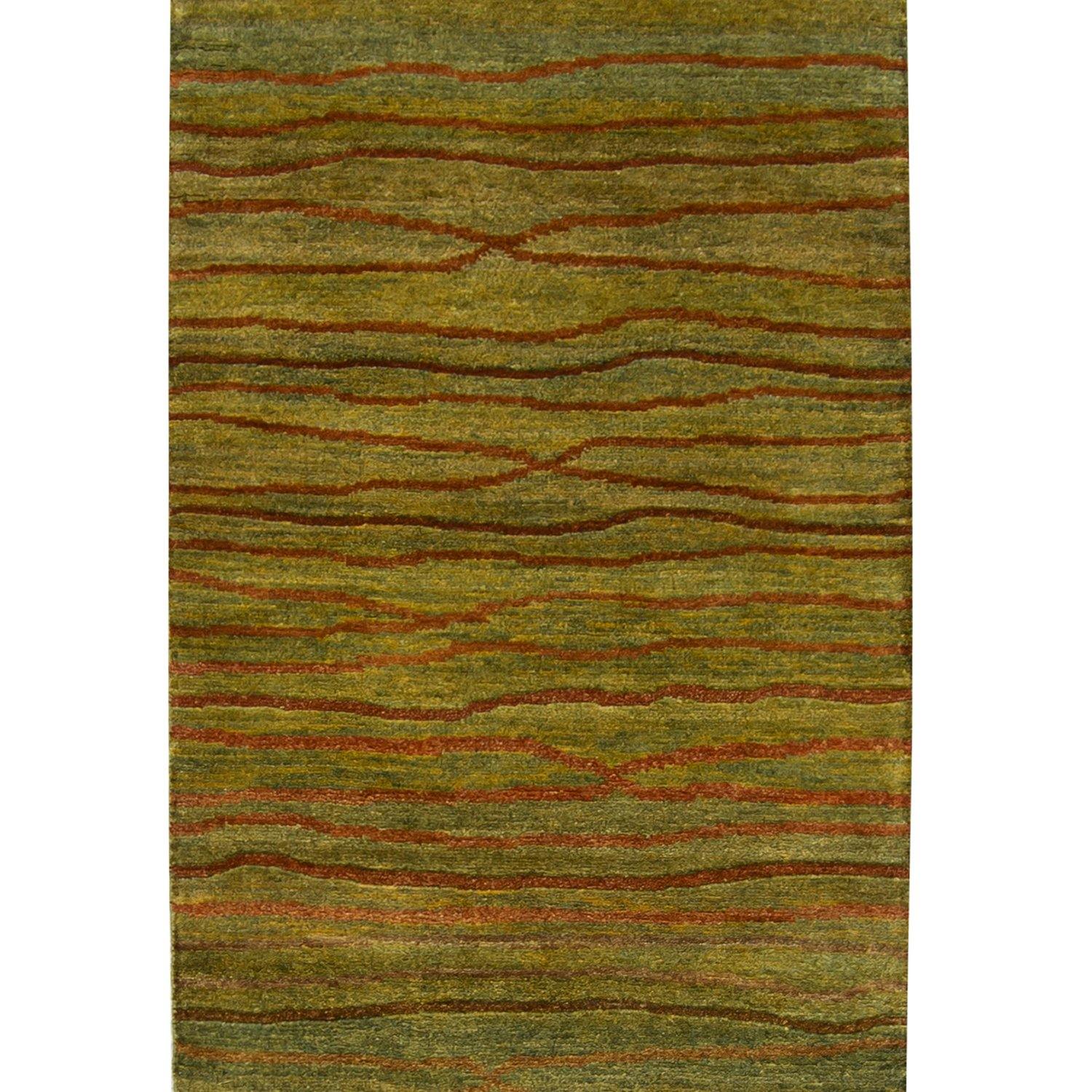 Contemporary Hand-knotted NZ Wool Hallway Runner 78cm x 296cm