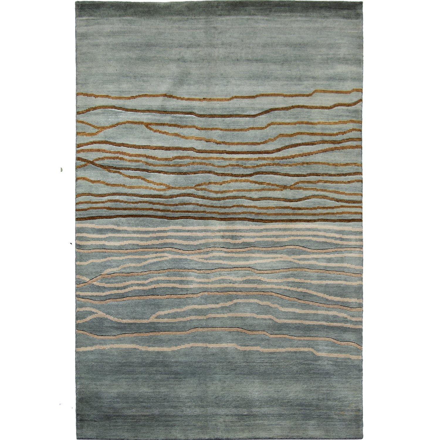 Contemporary Hand-knotted NZ Wool Small Rug 78cm x 119cm