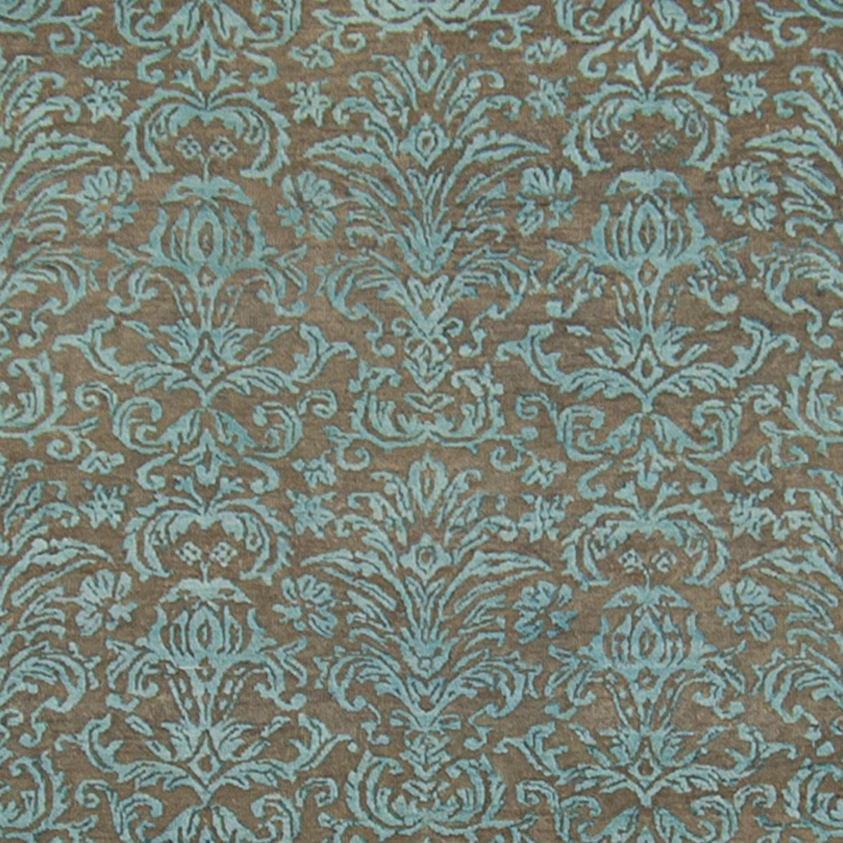 Contemporary Hand-knotted NZ Wool &amp; Silk Damask rug 276cm x 371cm