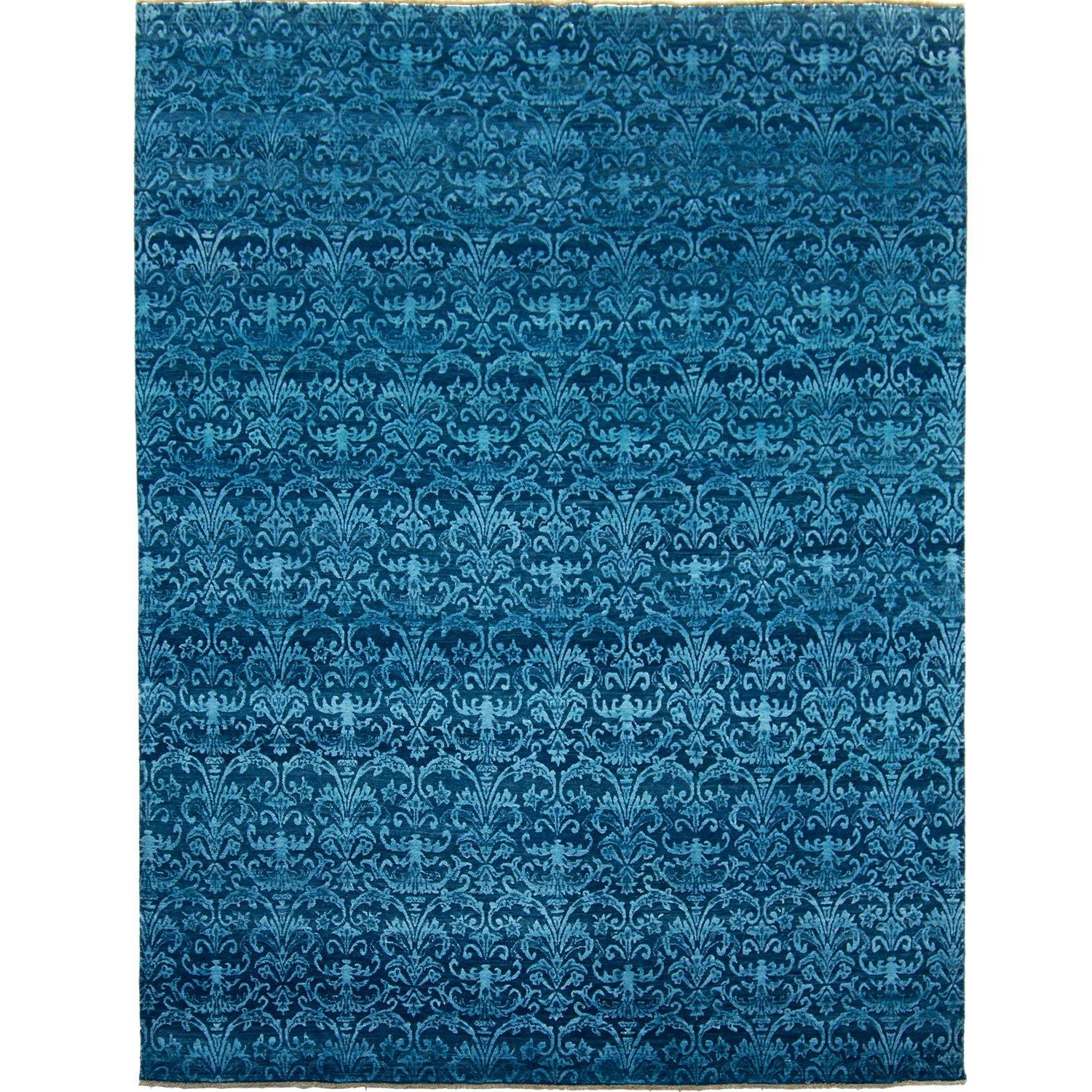 Contemporary Fine Hand-knotted NZ Wool & Bamboo Silk Rug 242cm x 309cm
