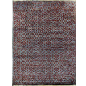 Fine Contemporary Hand-knotted NZ Wool & Silk Rug 275cm x 368cm