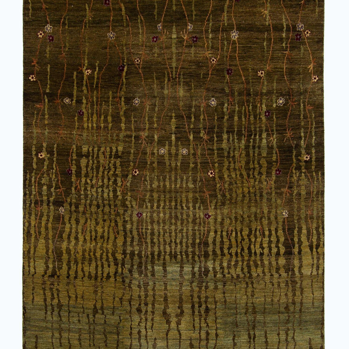 Super Fine Hand-knotted NZ Wool and Silk Contemporary Extra Large Rug 185cm x 485cm
